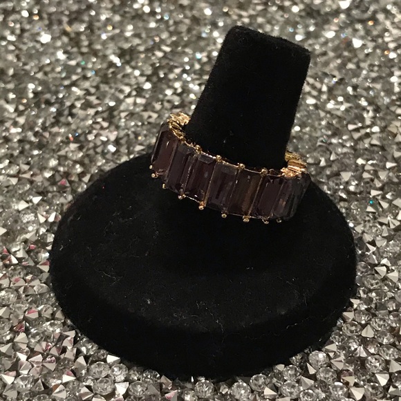 💜LAST ONE!💜 Deep Purple Baguette Stack Ring - Picture 4 of 5